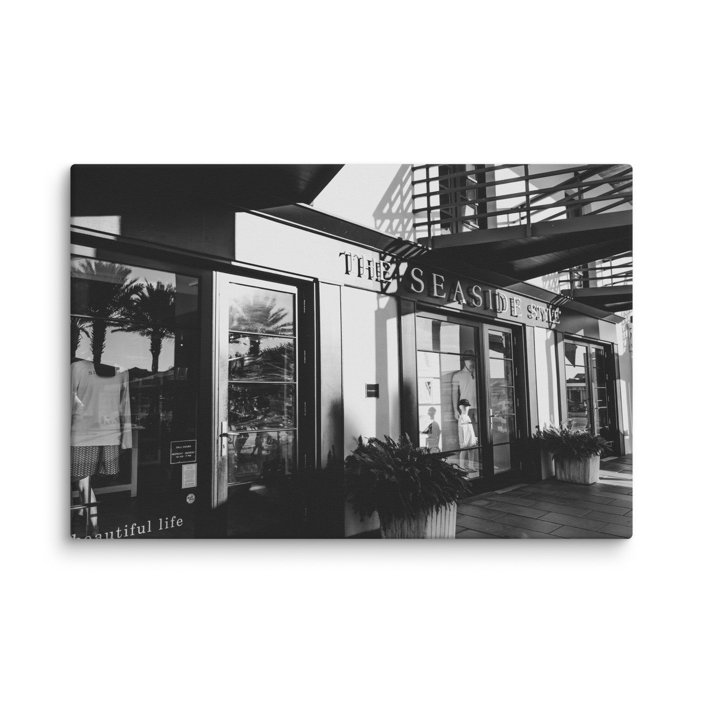 The Seaside Style Canvas Black and White Decor