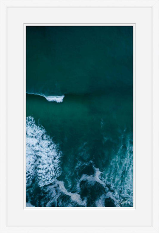 Solitary Emerald Wave - Framed.